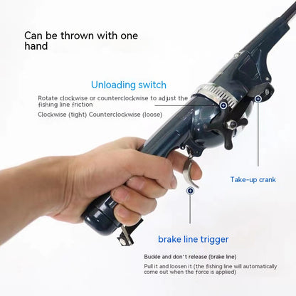Foldable And Portable Integrated Fishing Rod