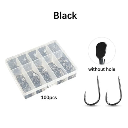 Gold & Black Fishing Hooks Set