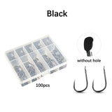 Gold & Black Fishing Hooks Set