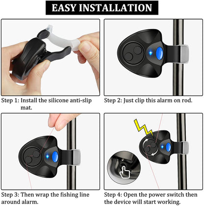 alt="Fishing bite alarm for carp and bass – FishingGearStore.shop"
alt="Sensitive fishing rod bite alarm"