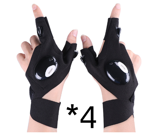 LED Gloves with Waterproof Lights