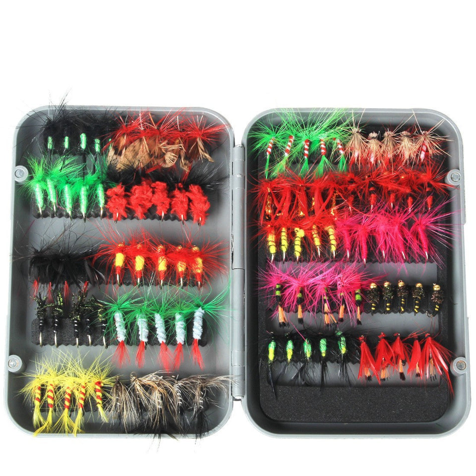 100PCS Fly Fishing Bait Set