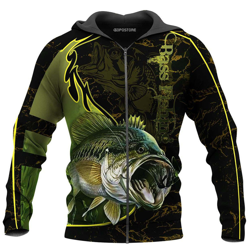 Men's Sweatshirt Fishing Luya Sea Fishing Series Hooded Pullover Sweater