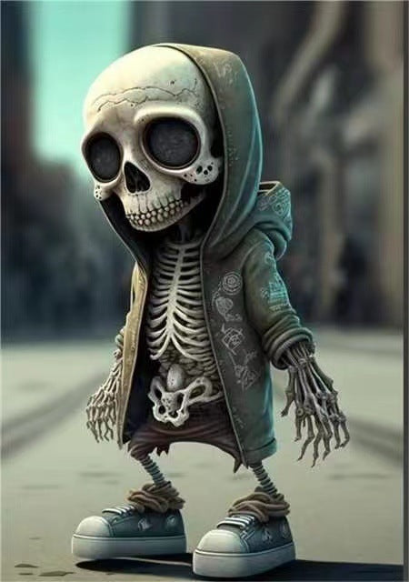 z_Cool Halloween Skeleton Figurine Ornaments