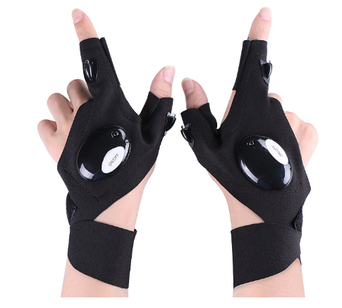 LED Gloves with Waterproof Lights