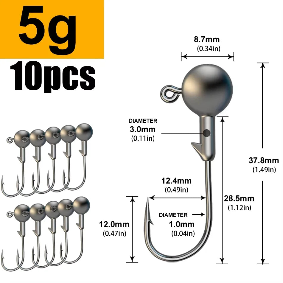 Lead Hook Lua Soft Round Crank Fishing Tackle