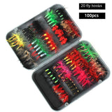 100PCS Fly Fishing Bait Set