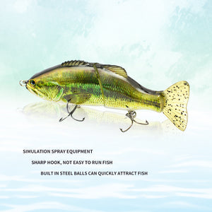 Fishing lure resembling a fish on a light blue gradient background