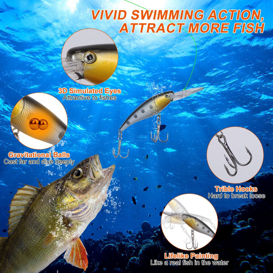 375Pcs Fishing Baits set
