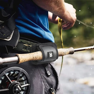 Portable fly fishing rod bracket with adjustable angles