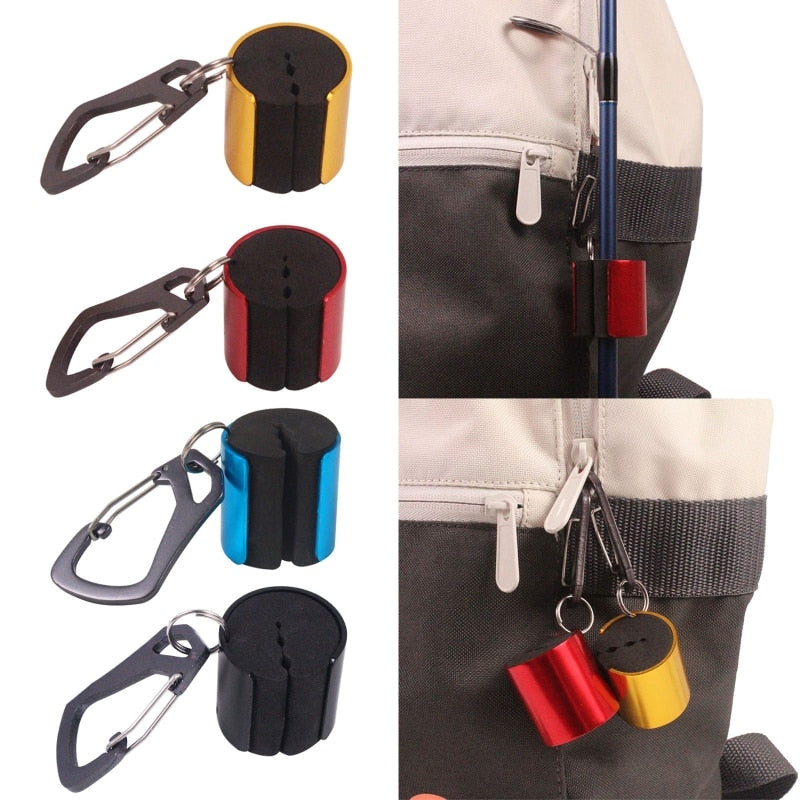 Angler using the Fishing Rod Clip Holder on a boat.

