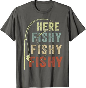 T-shirt Here Fishing