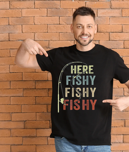 T-shirt Here Fishing