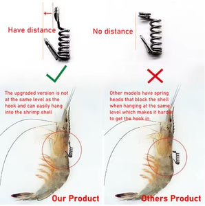 Live Fish Hook on Shrimp Back
