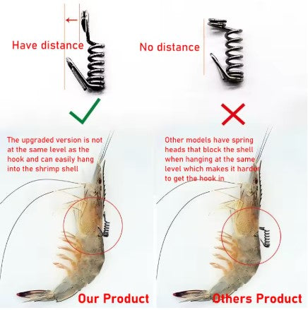 Live Fish Hook on Shrimp Back