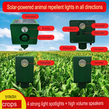 Solar-Powered Animal Repeller with Flashing Light and Ultra-High Sound