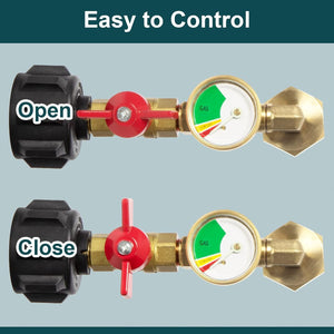Easy-to-use propane refill adapter for BBQ and outdoor gear