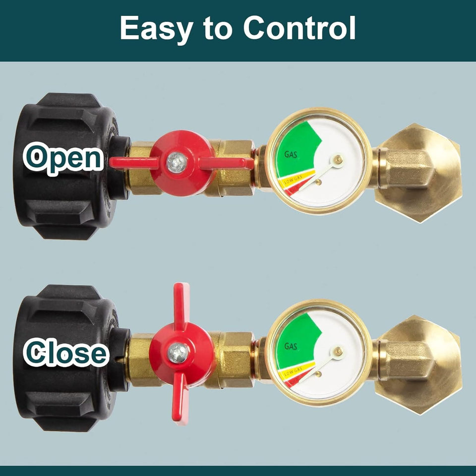 Easy-to-use propane refill adapter for BBQ and outdoor gear