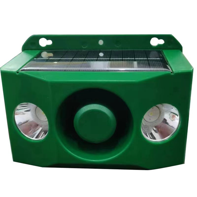 Eco-friendly ultrasonic animal repellent for outdoor use