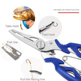 Ergonomic fishing pliers with built-in cutter and crimper for efficient fishing