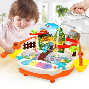 Electric Creative Fishing Platform Climbing Slide Toy