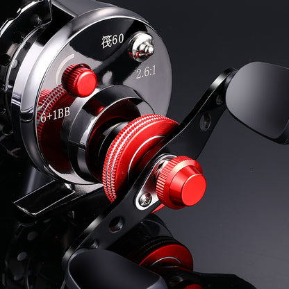"High-performance fishing reel made with durable metal construction