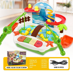 Electric Creative Fishing Platform Climbing Slide Toy