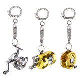 Metal Fishing Wheel Keychain
