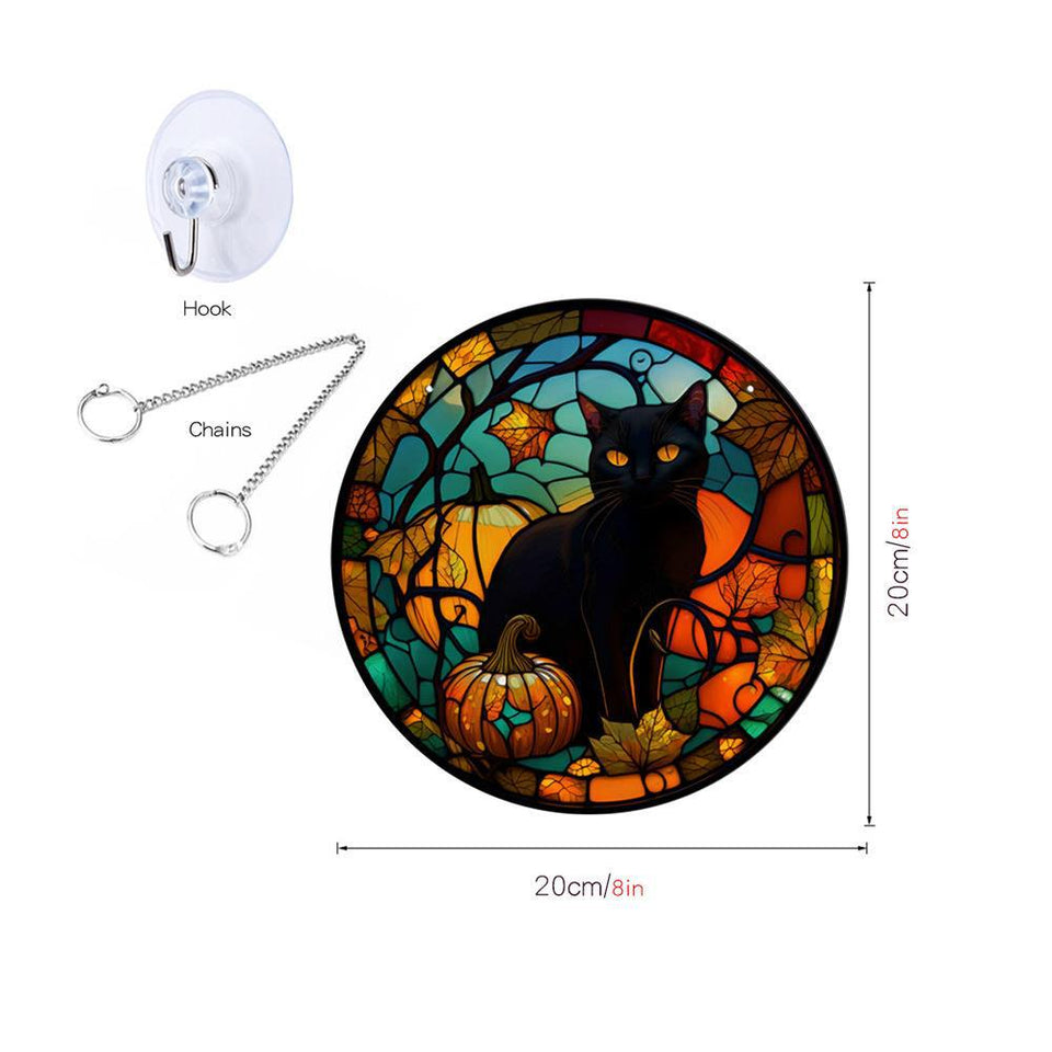 Z_Halloween Pumpkin Bat Ghost Acrylic Hang Decorations