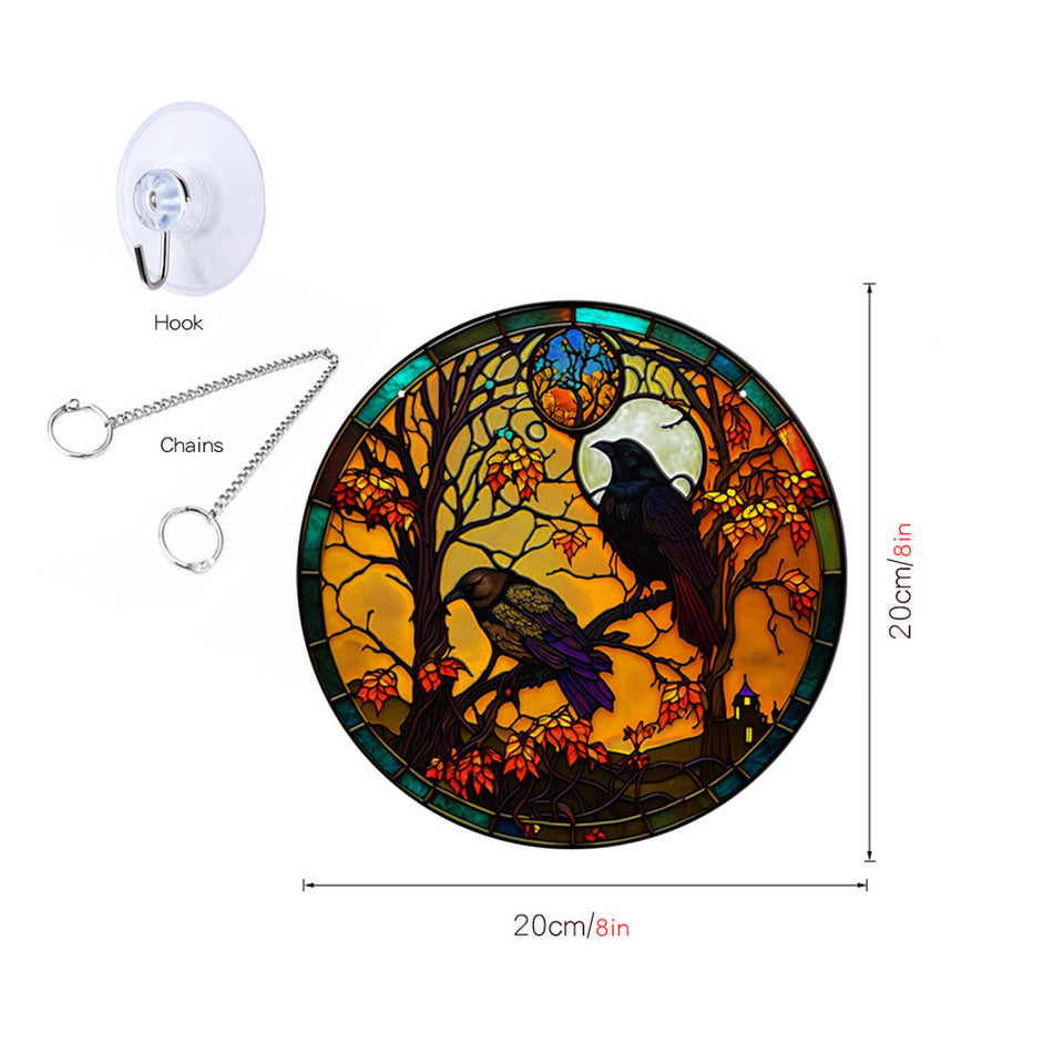 Z_Halloween Pumpkin Bat Ghost Acrylic Hang Decorations