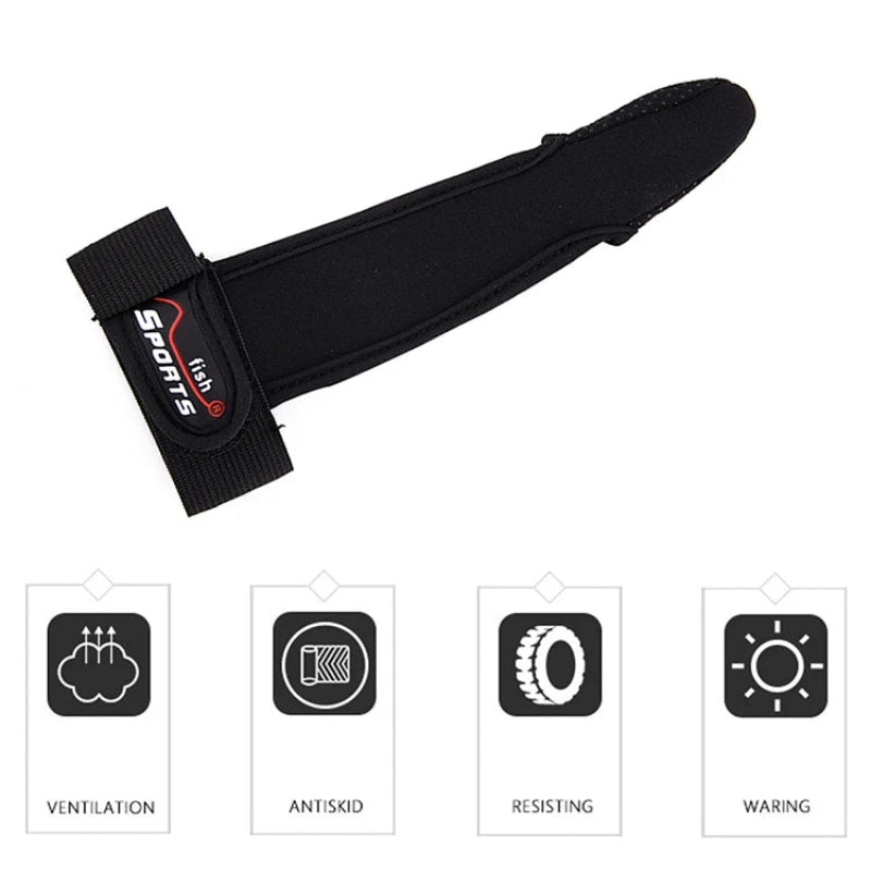 Black wrist support brace with a brand logo on a white background