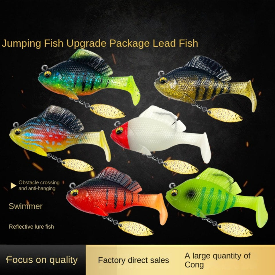 6Pcs Multiple Pre-Rigged Jig Head Soft FishingLures