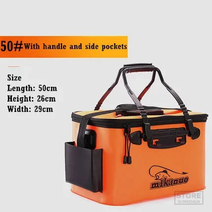 b_Foldable Waterproof Fishing Bucket-Live Fish Container