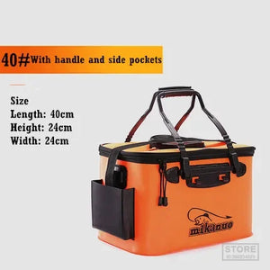 b_Foldable Waterproof Fishing Bucket-Live Fish Container