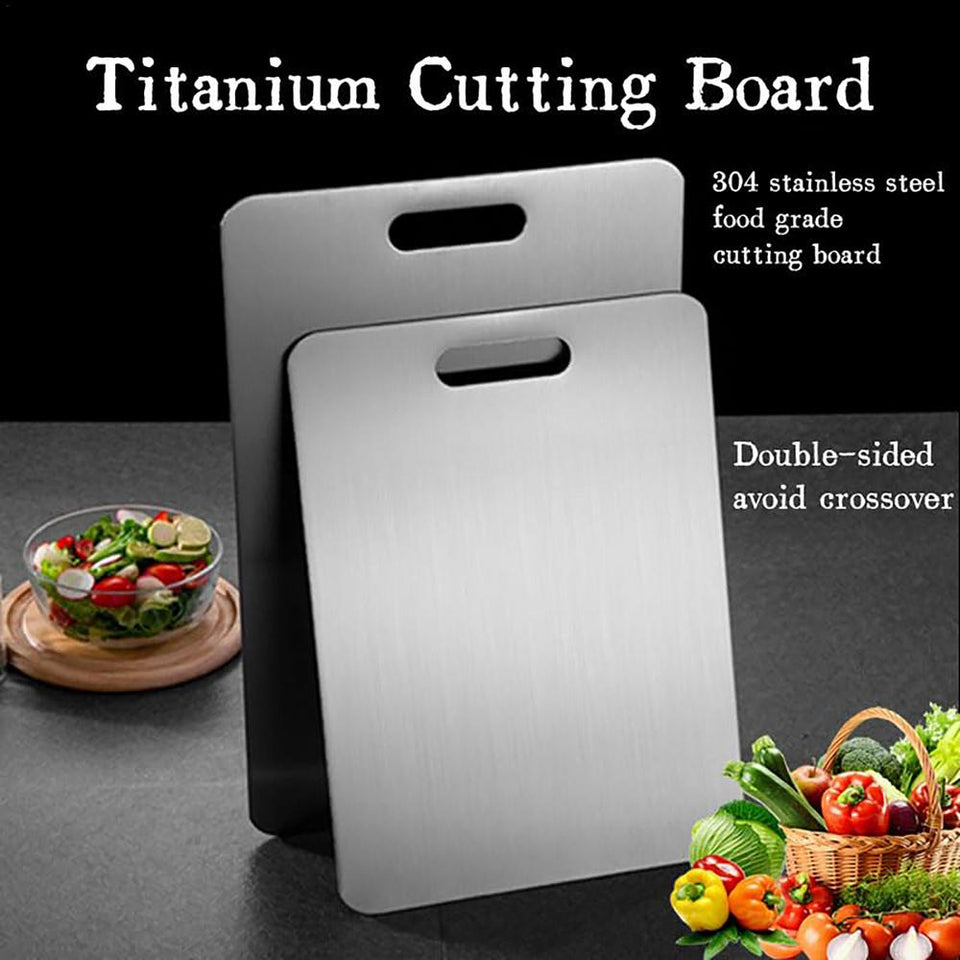 Double-Sided Titanium Camping Cutting Board