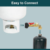 ShineGasPro 90-degree propane connector for camping stoves"