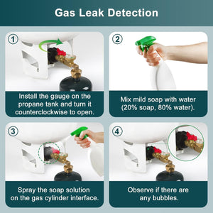 ShineGasPro propane gas connector with hand wheel grip