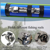 Portable long-range fishing rod with casting mechanism