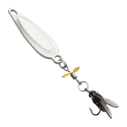 Fishing lure with propeller and detailed design on a white background