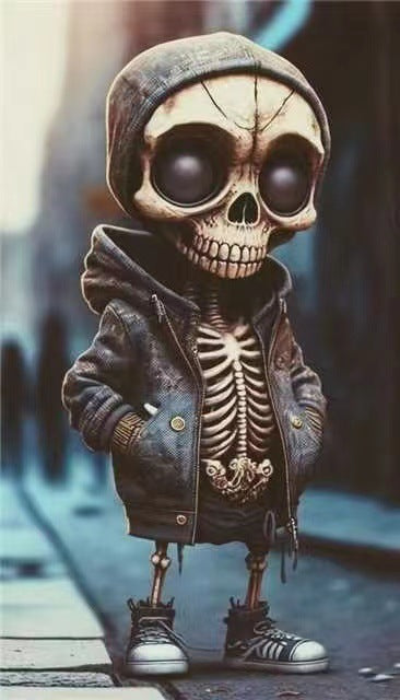 z_Cool Halloween Skeleton Figurine Ornaments