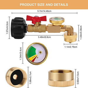 propane refill adapter with gauge