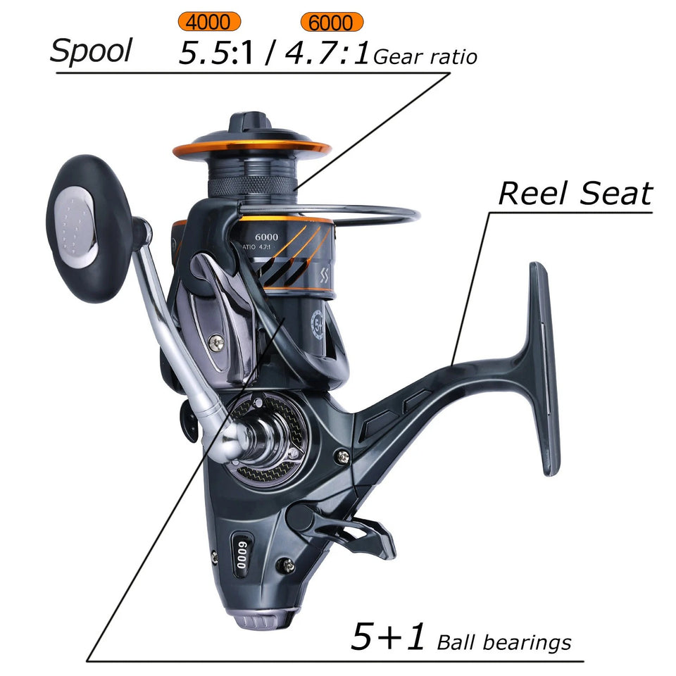 High-Performance Spinning Reel for Carp Fishing