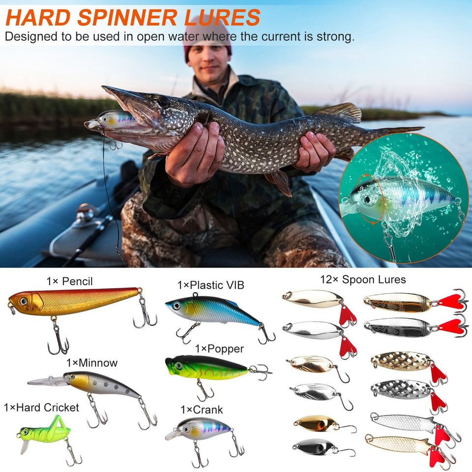 375Pcs Fishing Baits set