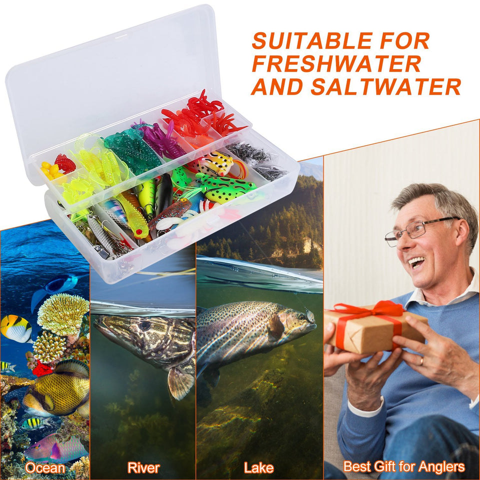 375Pcs Fishing Baits set