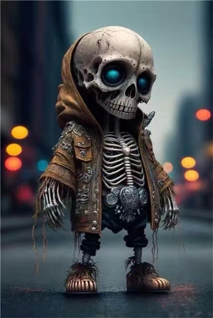 z_Cool Halloween Skeleton Figurine Ornaments