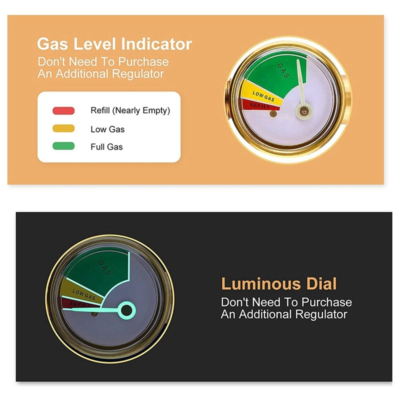 propane refill adapter with gauge