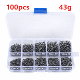 Assorted Barbed Fishing Hooks Set — Sizes 3# to 12#