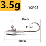 Fishing lure with measurements and weight details on a white background