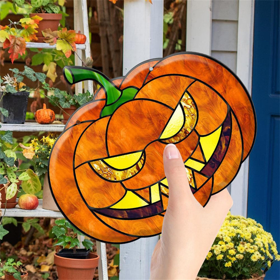 Z_Halloween Pumpkin Bat Ghost Acrylic Hang Decorations