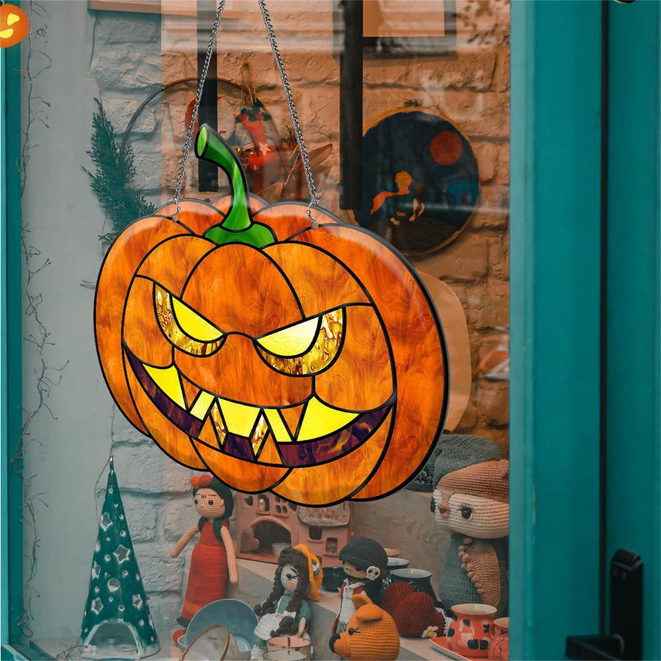 Z_Halloween Pumpkin Bat Ghost Acrylic Hang Decorations